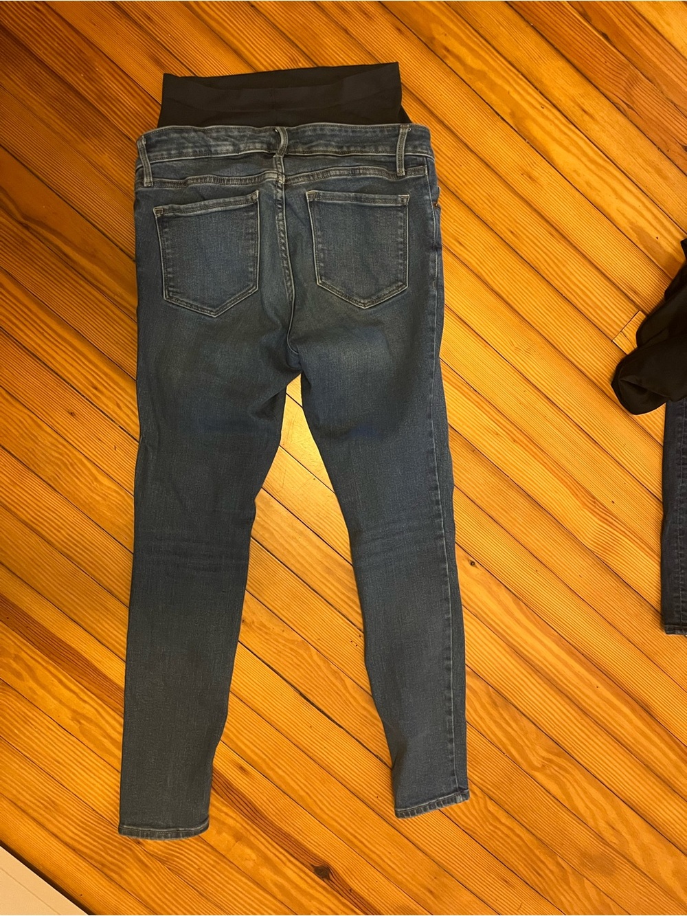 Old Navy Dark Blue Maternity Jeggings with Black Panel